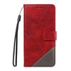 For iPhone 17 Pro Leather Case Geometric Line Design Wallet Phone Cover with Wrist Strap