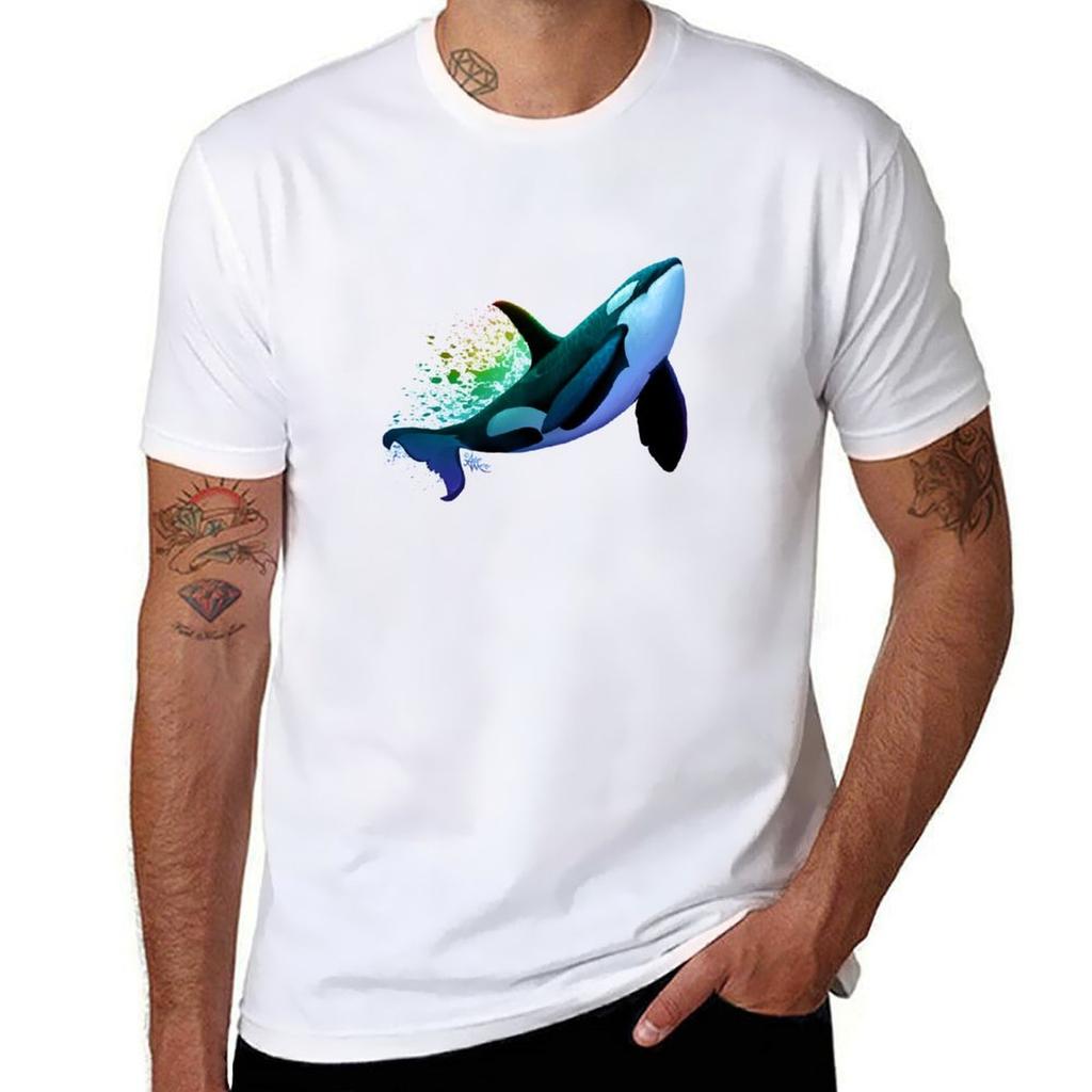 The Dreamer Ascends By Artist Amber Marine (Copyright 2015) Orca Art Killer Whale Digital Painting Tshirt