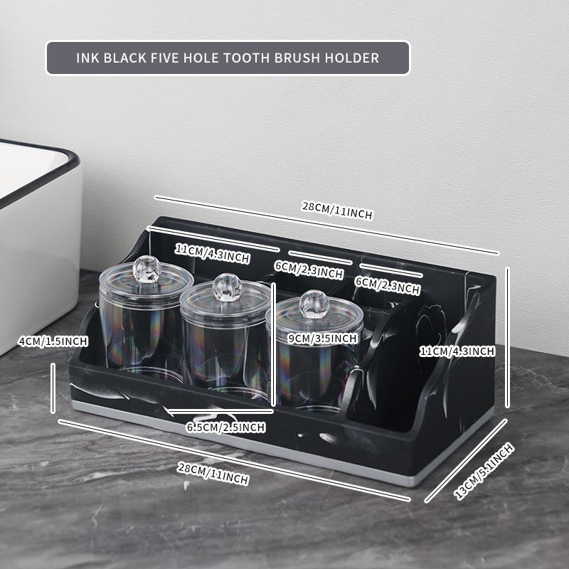 Resin Bathroom Toothbrush Holder Household Items Dressing Table Storage Rack Multifunctional Toothbrush Holder