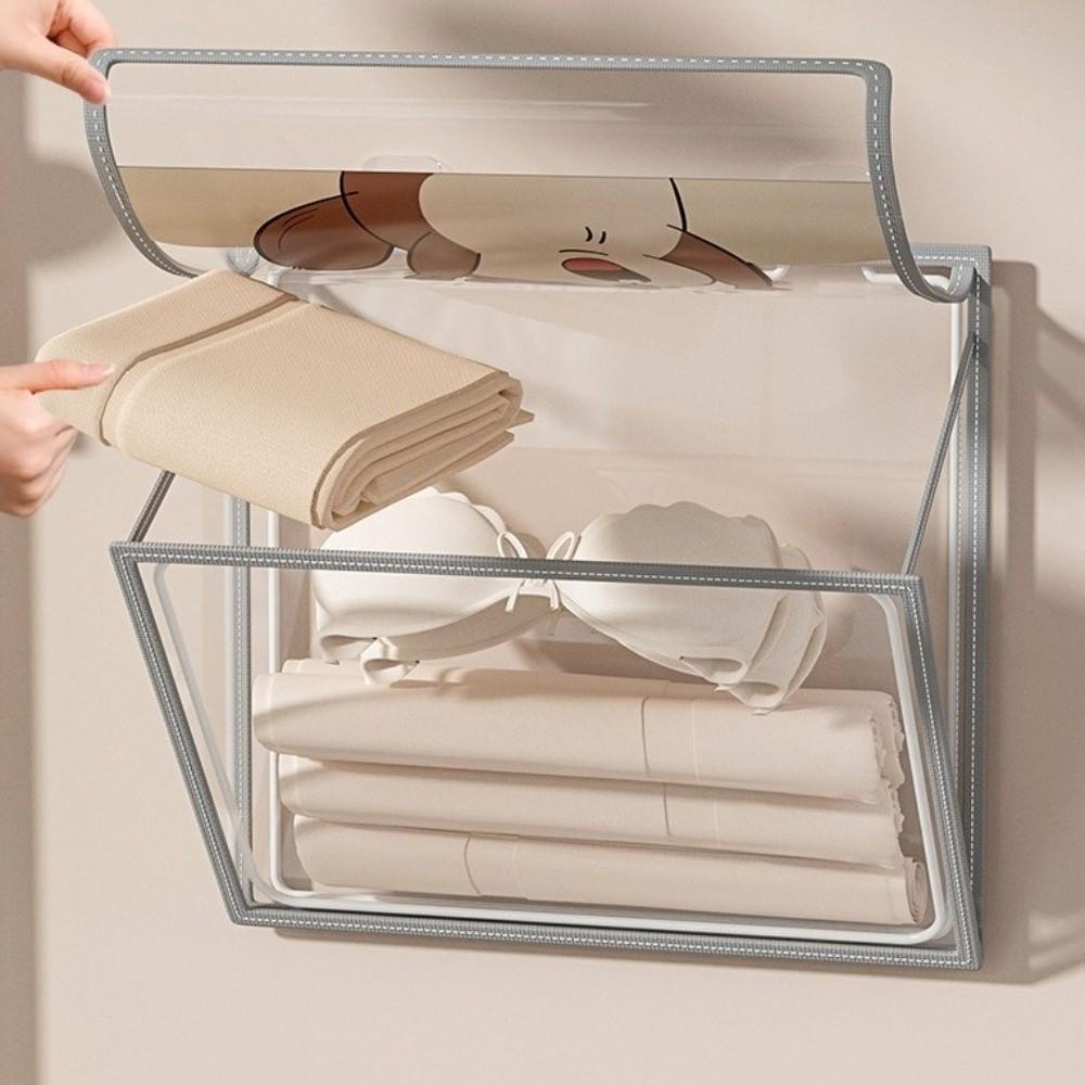Waterproof Clothes Change Bag Transparent Waterproof Shelf Folding Storage Bag  Bathroom