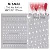Gold, Silver, Black, and White Eight-Pointed Star Nail Art Stickers (Flat Back Adhesive)