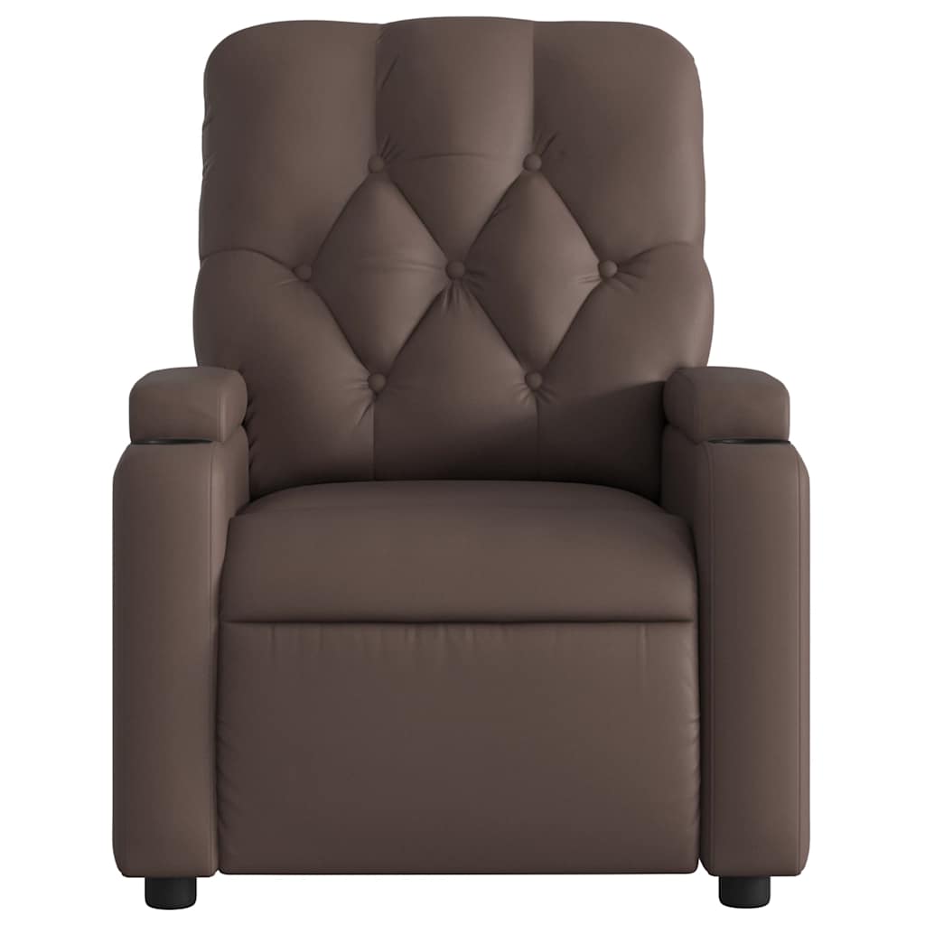 Massage Chair Brown Faux Leather
