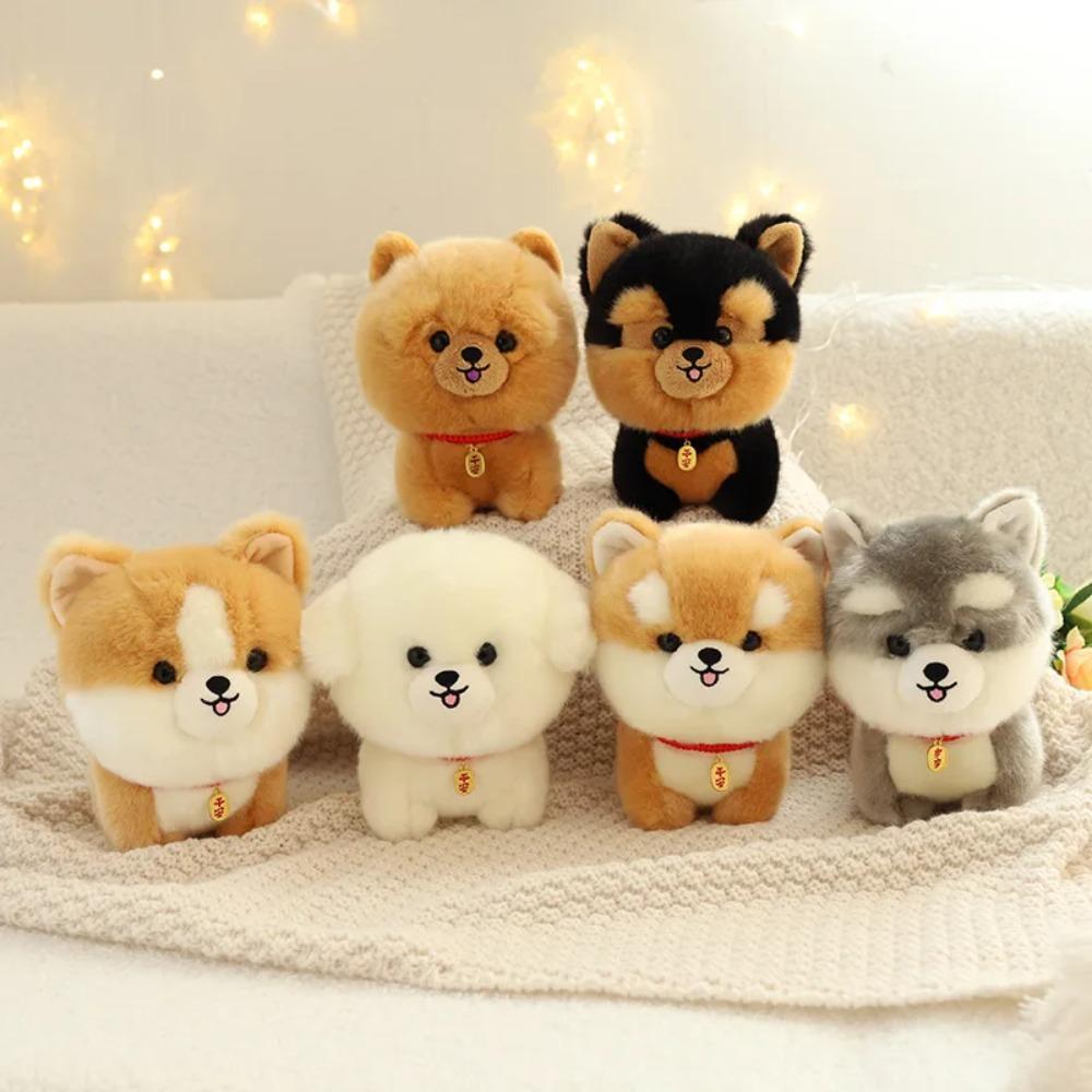 Regalo di Compleanno Bambola Cucciolo Carino Peluche Bambola Husky Bambola Corgi Bambola Animale di Simulazione Peluche Giocattolo per Bambini Regalo