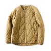 Chaqueta Cortavientos Cálida de Diseño Cuadrícula de Diamantes para Otoño e Invierno para Hombre Chaqueta Sencilla Holgada de Color Sólido