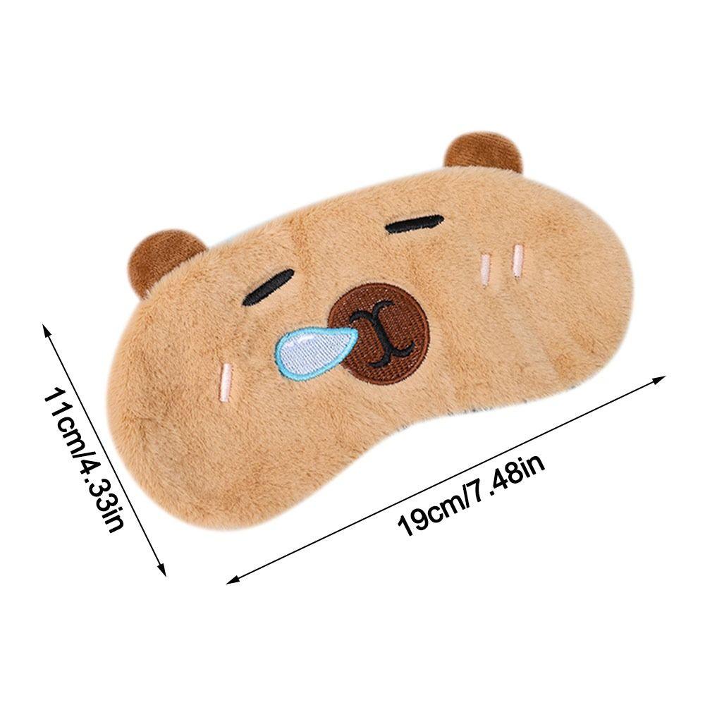 Cute Capybara Sleep Eye Mask Cartoon Relaxing Eye Shade Soft Blindfold Girls Women Home Travel