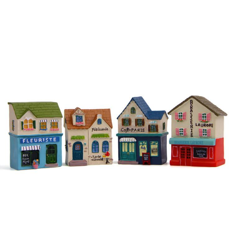 House Cartoon Resin Ornament Desk Decor For Photography Props And Giving Gift