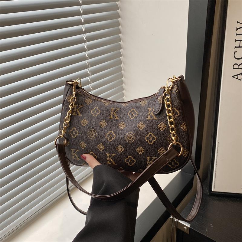 Underarm Bag Women's New Trendy Fashion Shoulder Handbag Texture Women's Spring Lychee Pattern Work Small Bag