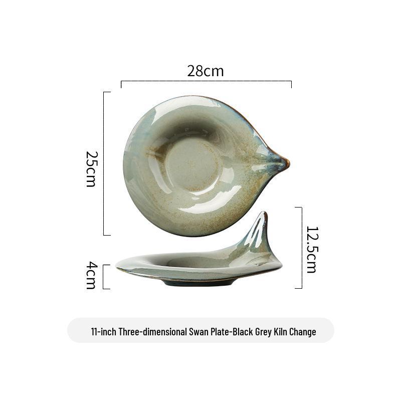 3D Swan Dessert Bowl - Ceramic Tableware for Afternoon Tea & Featured Cuisine