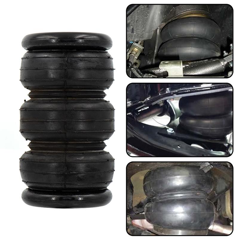 Universal 2pcs 3 Rows Rubber Air Ride Suspension Shock Absorber Air Bags Air spring 3E2200 with Quick Connector Suit for Truck