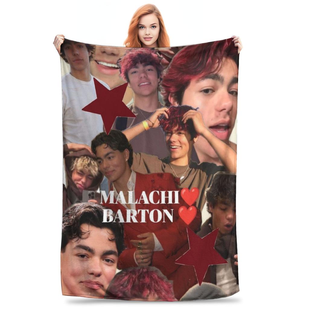 Malachi Barton Actor Tour Blanket Quality Warm Bedding Throws Winter Girls Boys Home Decor Fashion Bedspread