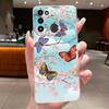 Back Cover For Tecno Spark 8C Case Clear Luxury Fashion Aesthetic Butterfly Flower Soft TPU Silicone Phone Case Tecno KG5k KG5j