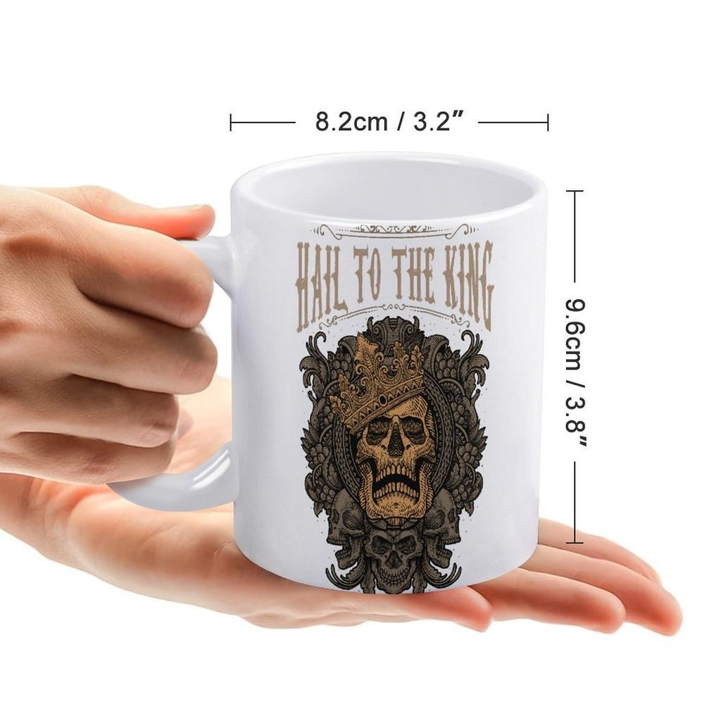 11oz Weiße Keramiktasse mit glattem Griff und beidseitig bedruckter Beschichtung, ideal für Kaffee, Tee und die tägliche Trinkpause