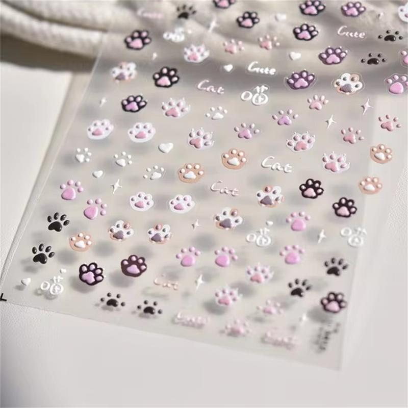 1PCS French Jelly Nail Stickers Dreamy Bubble Meteor Butterfly Star Moon Self Adhesive Stickers For Nail DIY Nail Art Decoration