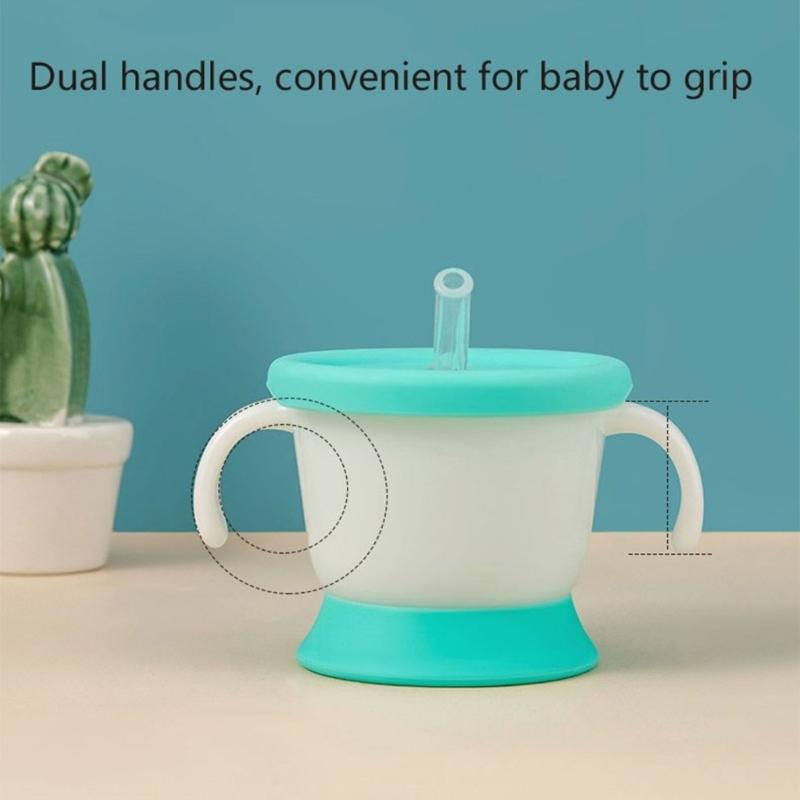 Baby Straw Cup Spoutless Transition Cup Leak Proof Training Cup Water Drinking Cup for Infant Toddler 1-6 Year