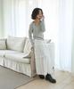 The Green Lab Tassel Frill Tiered Long Skirt [Ivory]