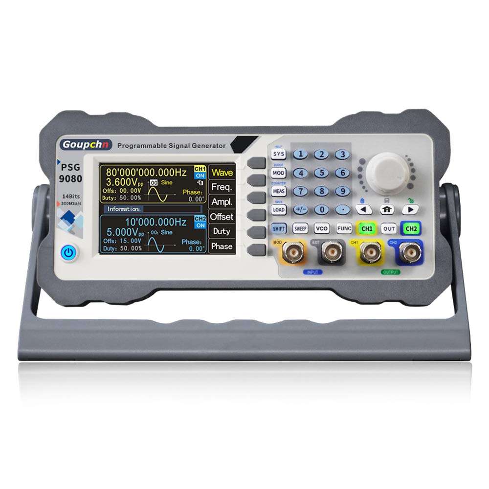 Cleqee 80Mhz Signal Generator Dual Channel Programmable Digital Signal Generator Arbitrary Wave Generator Signal Source Frequency Modulation Amplitude