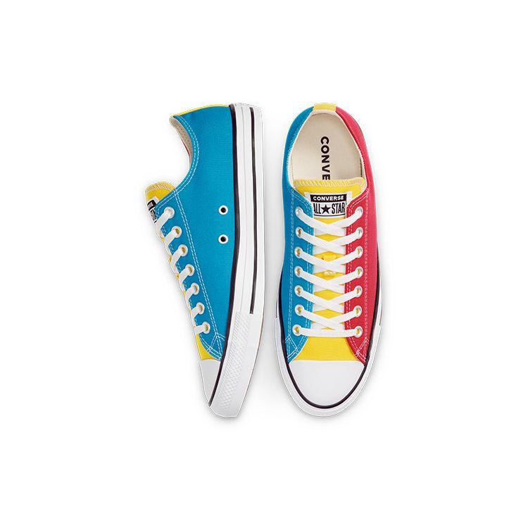 Converse Chuck Taylor All Star Low Top Canvas Sneakers Unisex Sneakers Blue Red Yellow 168535C