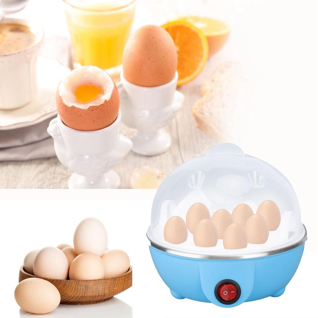 Chicken Egg Cooker Make Up to 7 Large Boiled Eggs Anti Dry Burning Automatic Power Off Egg Poacher with Heating Plate