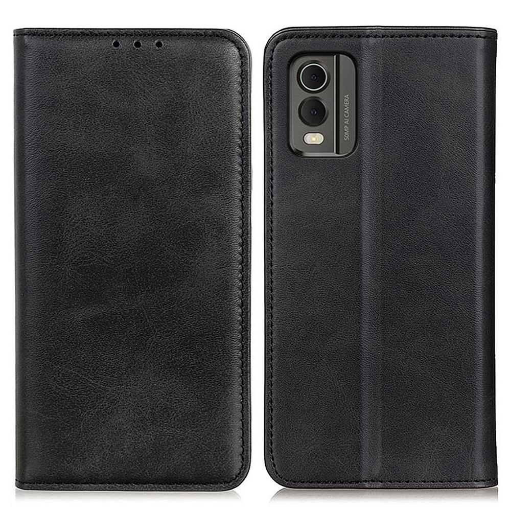 

Защитный чехол для телефона Nokia C32, Магнитный автоматически закрывающийся кошелек-подставка из разделенной кожи, Чехол для телефона Black