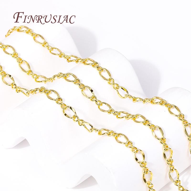 Wholesale 18K Gold Plated Bulk Metal Chains For Earring Necklace Accessories High Quality Jewelry Chains DIY Jewelry Findings