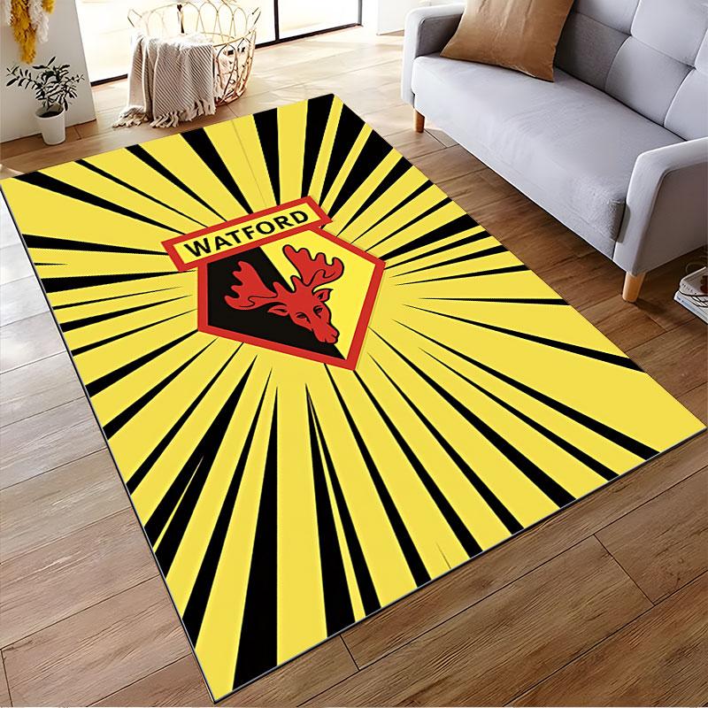 Yellow Black Watford Moose Carpet suitable as a non-slip mat for the living room or bedroom sofa