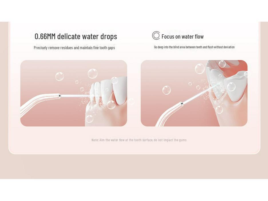 Portable Electric Dental Water Flosser for Stain Removal and Oral Cleaning