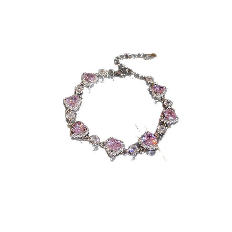 Koreanisches eingelegtes Zirkon-Herz-Armband - High-End Leichter Luxus Modeschmuck