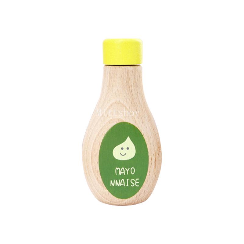 1Pcs Montessori Kitchen Toys Wooden Kitchen Play House Simulation Play House Condiment Bottles Educational Toy for Children Gift