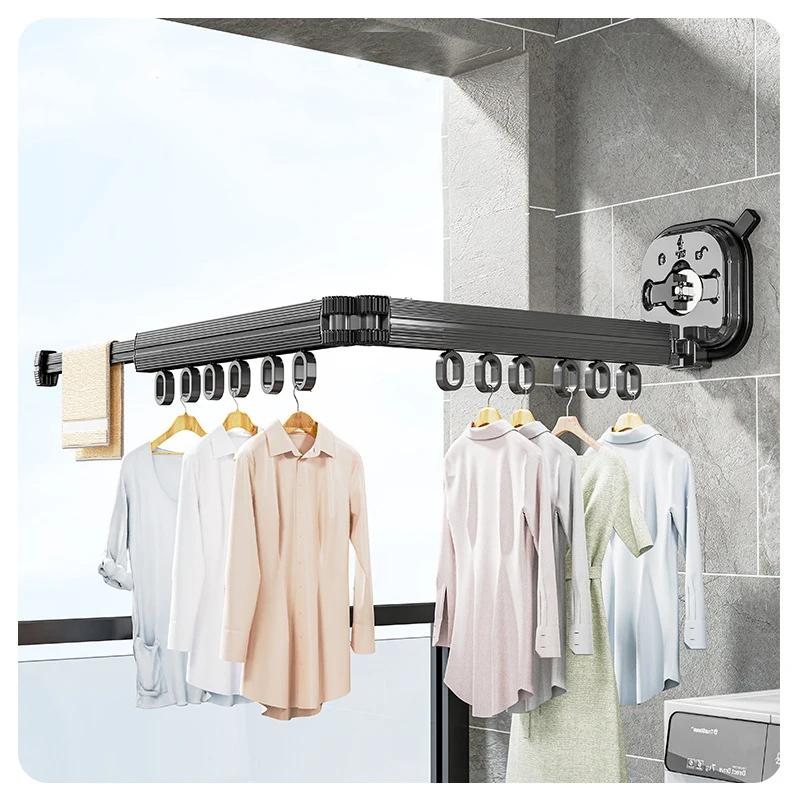 Latest Wall Mount Clothes Best Drying Rack Foldable Heavy Duty Retractable Closet Laundry Hanger Rotating Folding Extendable Clothesline