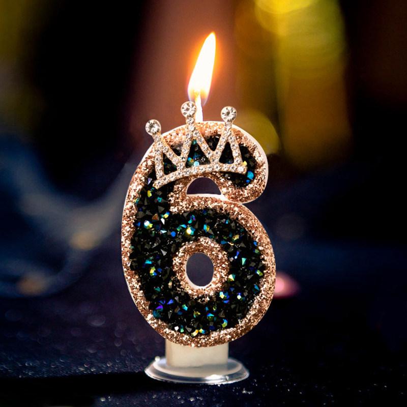 Creative Crown Birthday Number Candles - Adult & Kids Cake Decoration Topper