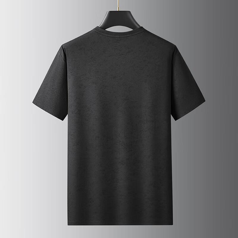 Dibenze Heren Plus Size Katoenen T-shirt met V-hals