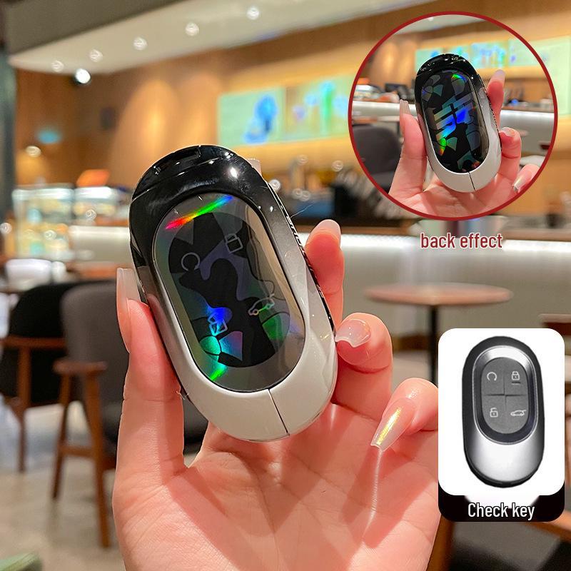 Chery Jetour Shanhai L9/L7 Hybrid 2025 Key Cover: Colorful Black & White Protective Shell with Buckle