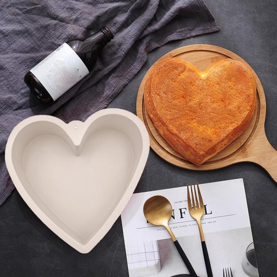 

2 шт., антипригарная силиконовая форма для торта, романтическая форма для выпечки в форме сердца на День Святого Валентина, юбилеи