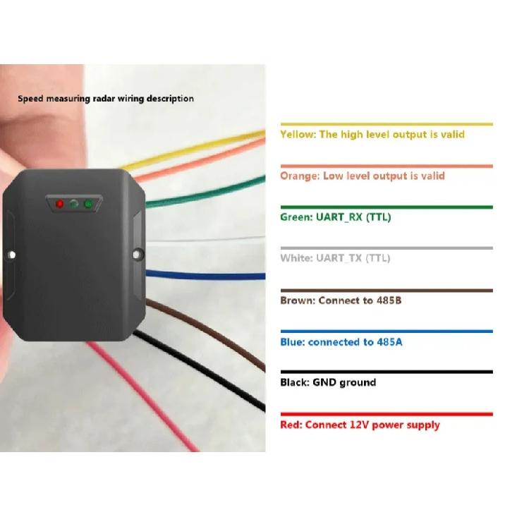24GHz K Band Doppler Speed Radar Module | 180m Long Distance ±1km/h Accuracy | Highway Traffic Speed Detection Sensor | ZLYTR20