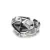 Adjustable Open Ring Men Women Punk Style Torn Starburst Geometric Plated Copper Finger
