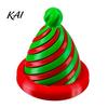 Portable Anxiety Relief Gadgets Spiral Christmas Hat Decompression Toy, 3D Printed Fidget Spinner Educational Toys for Sensory Processing Rotating