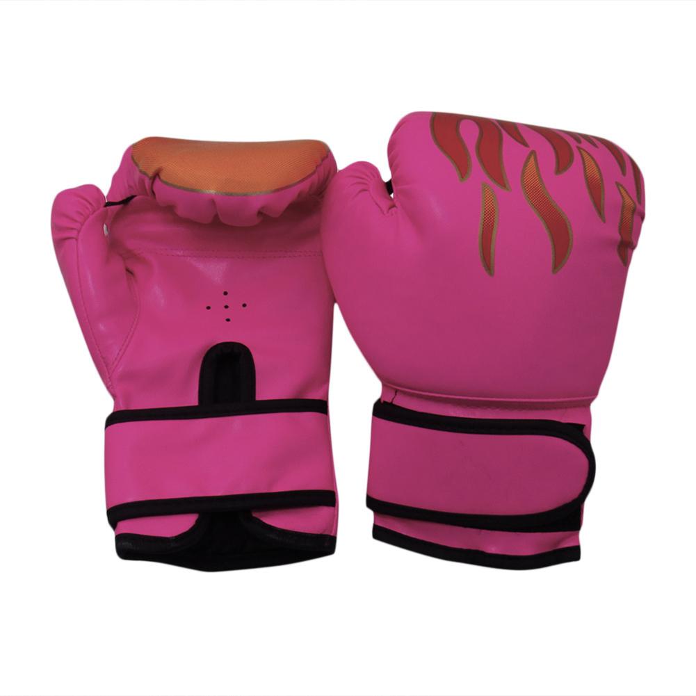 2pcs Boxing Training Fighting Gloves Kid Breathable Sparring Karate Flame Gloves for Effective Working-out Accessories