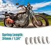ACROPIX Motorcycle Exhaust Pipe Muffler Swivel Spring Silver Tone 6pcs