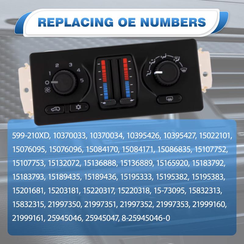 10370034 10370033 Climate Control Panel for Cadillac Escalade ESV 2003-2006