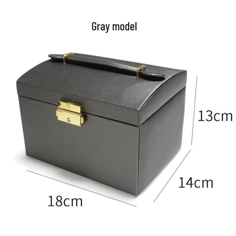 Przenośne Trójwarstwowe Pudełko do Przechowywania Biżuterii na Kolczyki, Naszyjniki i Pierścionki