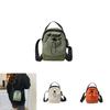 Simple Color Blocked Women Casual Drawstring Water Bottle Bag For Daily Use