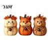 Country Style Thanksgiving Ornaments 3PCS Rustic Autumn Harvest Wooden Ornaments, Animal Designs Retro Indoor Room Decorations Distressed Farmhouse
