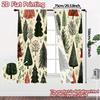 2D Flat Printing  JIT 2pcs   Curtains (Without Rod) Festive Forest(1) Minimalist Chic Curtains Polyester Easy Install Curtains