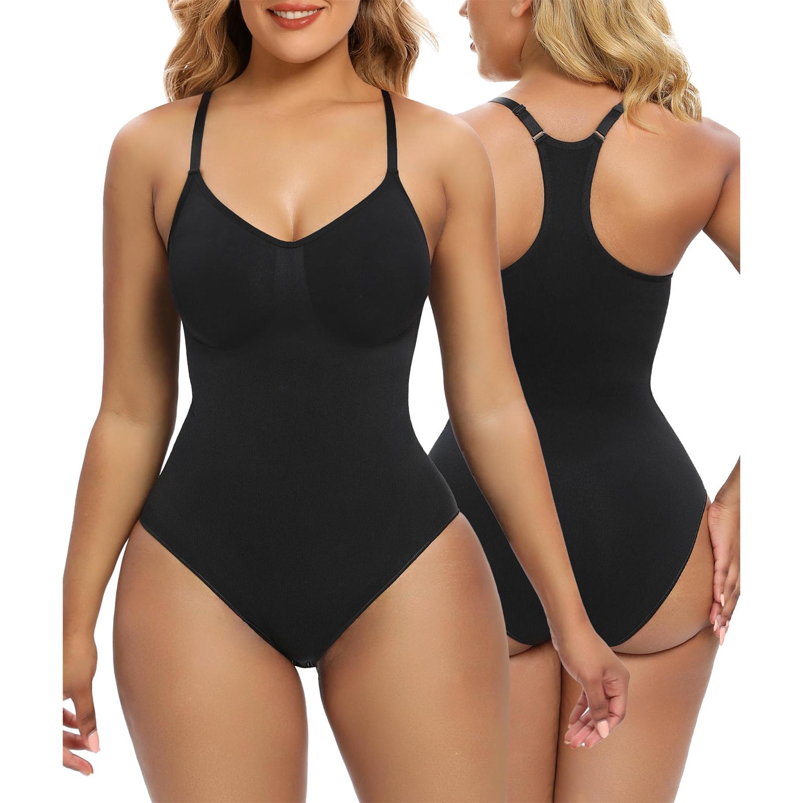 

Женское боди с контролем живота, корректирующее белье, бесшовное боди-боди, корсет для талии, моделирующее тело, майки, трико, топы на бретелях S чёрный