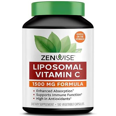 Zenwise Liposomal Vitamin C 1500mg Vegetarian Capsule, 180 Tablets, 1 Unit