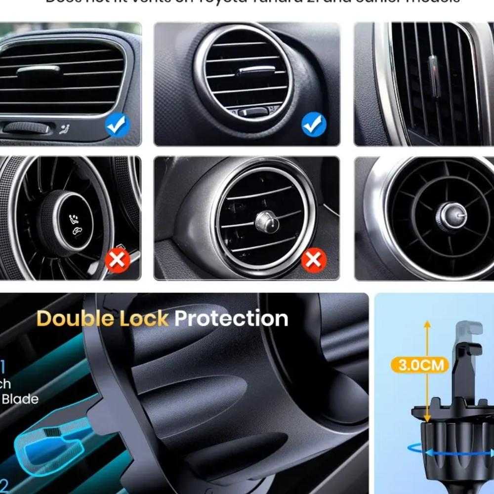 Mobile Phone Holder Air Outlet Gravity Sensor Car Holder Riangle Gravity Frosted Simplicity Solid Metallic Material high quality