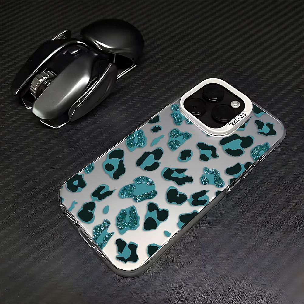 Shiny colorful leopard print Phone Case For Tecno Pova Spark Go 30C 20 7 Pova 6 Camon 40 30S 20 itel P36 A48 S23 Pro 4G 5G Cover