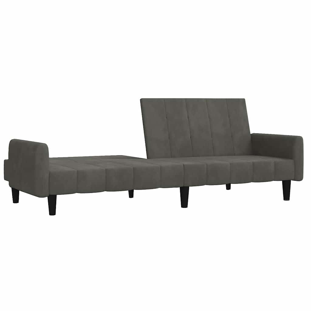 Vidaxl 2-Seater Sofa, Dark Grey, Upholstered In Velvet