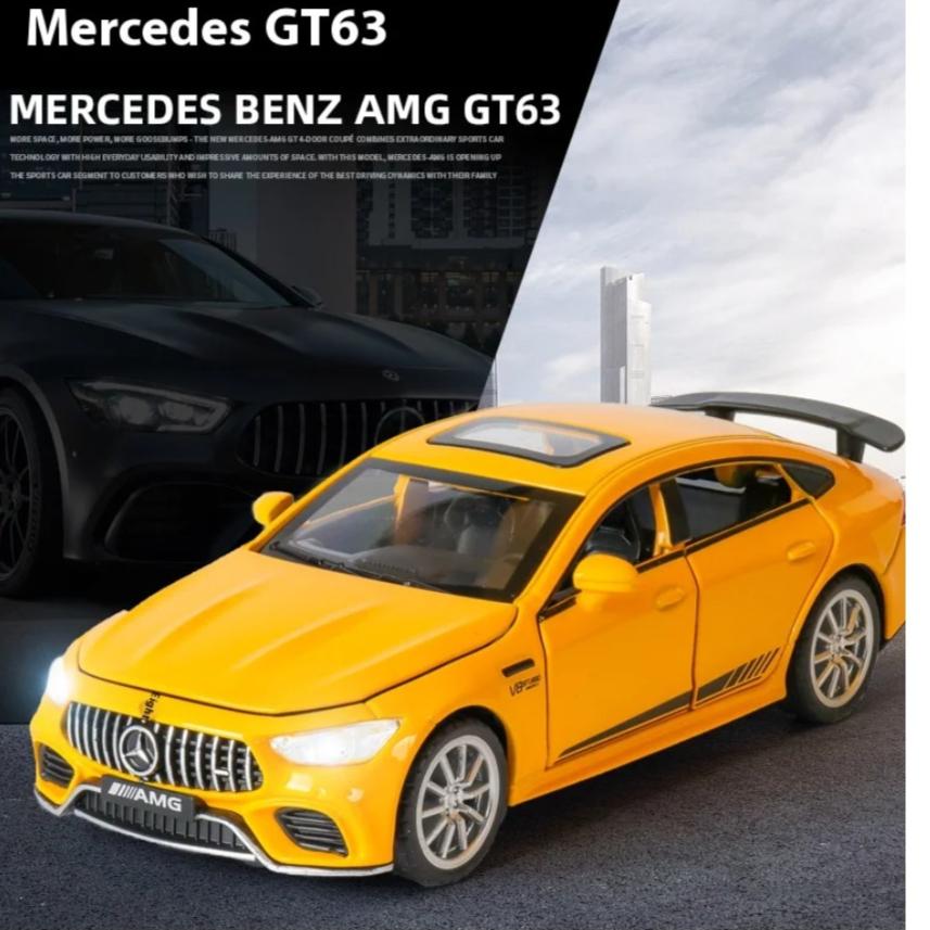 Maßstab 1/32 Benz AMG GT63 Sportwagen Legierung Diecast Automodell Sound Licht Rückzug Spielzeug Ornamente Geschenk für Kinder Sammeln