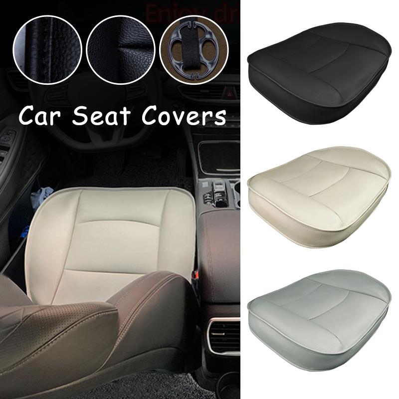 Car Seat PU Leather Cover Protection Backless Single Seat Cushion Luxury Leather Car Seat Protector Universal All Seasons